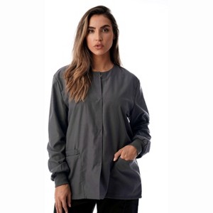 Just Love Womens Solid Jacket Uniform Coat - Nurses Scrub Labcoat - 1 of 3