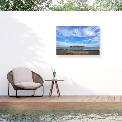 Trademark Fine Art - Beata Czyzowska Young Bench With A View Matted Framed Art