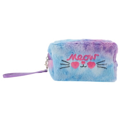 Unique Bargains Women's Portable Sequin Plush Cat Makeup Bag 1 Pc - image 1 of 3