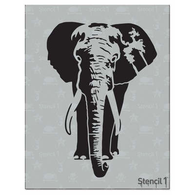 Stencil1 Elephant - Stencil 8.5" x 11"