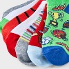 Boys' 7pk No Show Sports Socks - Cat & Jack™ Green - image 3 of 3