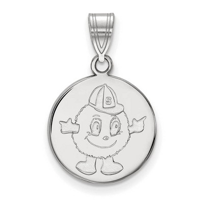Black Bow Jewelry 10k White Gold Syracuse Oranges NCAA Medium Pendant