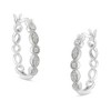 Haus of Brilliance Silver 1/6 cttw Diamond Milgrain Hoop Earring - 4 of 4