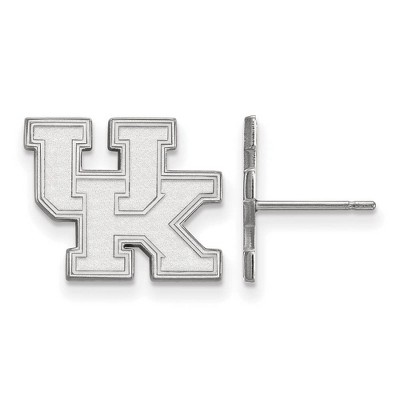Black Bow Jewelry 10k White Gold Kentucky Wildcats NCAA Post Earrings