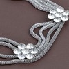 Anna-Kaci Women's Multi-Strand Waist Chain with Crystal Flower Accents and Adjustable Clasp - Silver - 2 of 4