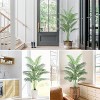 6 Ft Artificial Areca Palm Plant with Seagrass Basket, Fake Faux Tropical Palm Silk Plant with Real Touch Leaves, Adjustable Branches. - 3 of 4