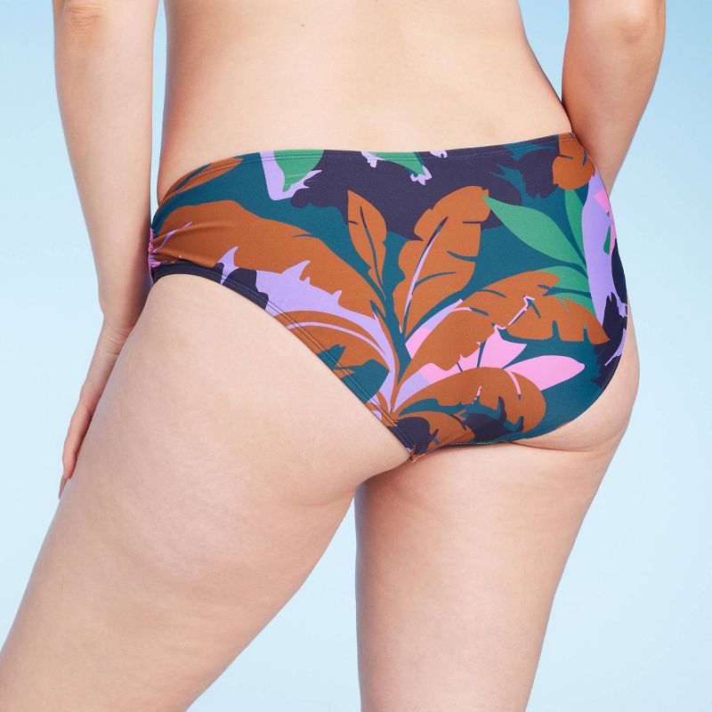 Women's Shirred Medium Coverage Hipster Bikini Bottom - Shade & Shore™ Multi Floral Print, 6 of 9