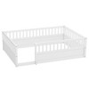 NicBex Twin/Full Kids Floor Toddler Bed Frame with Fence,Modern Toddler Platform Bed for Bedroom,Playroom,Kids Room - 4 of 4