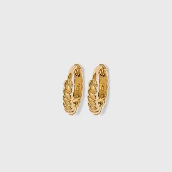 14K Gold Plated Twist Huggie Hoop Earrings - A New Day™
