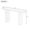 Console Table Entryway Narrow with Acacia Wood Veneer, Modern Solid Wood Hall Table for Foyer, Corridor or Living Room-Maison Boucle - 3 of 4