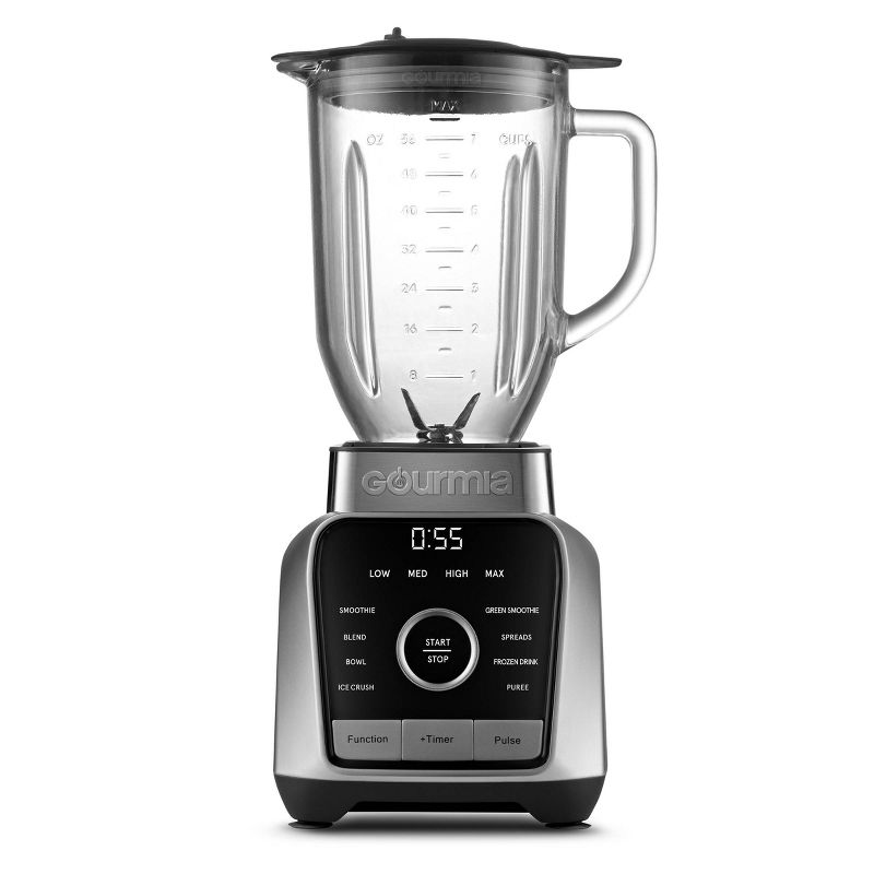 Gourmia Digital Blender with 8 Total Blend Programs, 4 Speeds &#38; Round-Plated Tamper Gray, 2 of 10