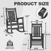 Acekool Oversized HDPE Rocking Chair for Outdoors, All-Weather Resistant Poly Plastic Rocker, High Back Porch Rocker with Heavy-Duty Support - 3 of 4