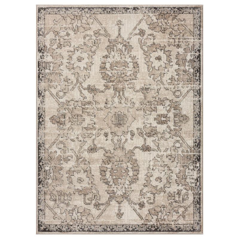 Luxe Weavers Oriental Floral Distressed Area Rug, 3 of 15