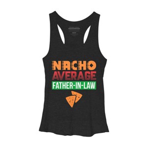 Women's Design By Humans Nacho Average Father In Law By natasashoppu Racerback Tank Top - 1 of 2
