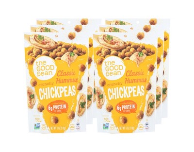 The Good Bean Classic Hummus Crunchy Chickpeas - Case of 6/6 oz