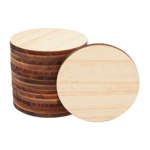 12 Pack 4 Inch Unfinished Wood Circles Christmas Ornaments 