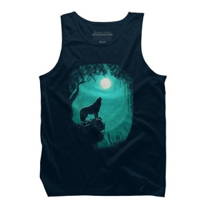 Design By Humans Song of the Wolf Moonlit Night By Tank Top - 1 of 2