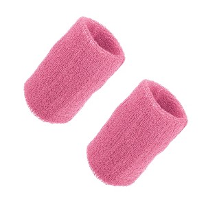 Unique Bargains Wrist Sweat bands Wristbands for Sport Wrist Wraps Absorbing Cotton Terry Cloth 3.15"x3.94" 1 Pair - 1 of 4