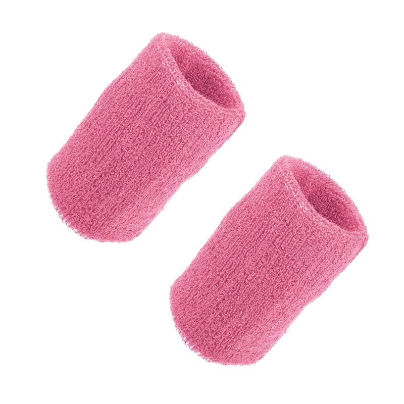 Unique Bargains Wrist Sweat bands Wristbands for Sport Wrist Wraps Absorbing Cotton Terry Cloth 3.15"x3.94" 1 Pair, 1 of 7