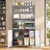 Kumasinova 73"Tall Kitchen Pantry Cabinet,6-Tier Hutch Cabinet with Pegboard,Adjustable Kitchen Cabinet,Anti-Tip Design,50lb Max Per Shelf - 2 of 4