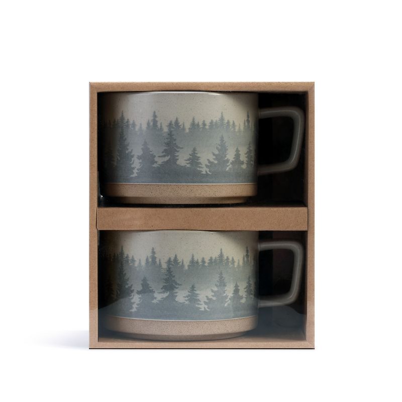 DEMDACO At Home Among the Trees Soup Mug - Set of 2 Grey, 2 of 5