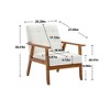 NicBex Upholstered Accent Chair with Side Table,Modern Arm Chairs for Bedroom,Reading Room - 3 of 4