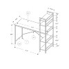 Monarch Specialties Computer Desk Home Office Laptop Storage Shelves 48InchL Work Metal Laminate Brown Grey Contemporary Modern - 3 of 4