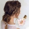 Unique Bargains Women's Grace Butterfly Flowers Hair Clip Gold Tone Purple Blue 5 Pcs - 2 of 3