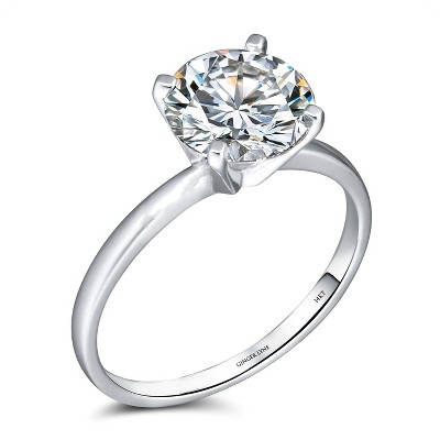 Amore 14KT Gold Engagement Ring Women Solitaire 1Ct Topaz Ginger Lyne