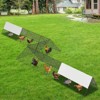 Large Chicken Tunnels for Yard, Portable Chicken Coop Run with Corner Frames, Spire Roof Chicken Playpen Enclosure with Cover, Metal Poultry Cage - 2 of 4