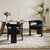 Gerry Boucle Dining Chair Set of 2 With Round Solid Back|ARTFUL LIVING DESIGN - 3 of 4