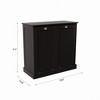 Sevobal Utility Storage Cabinets, Closed Cabinet with Doors and Internal Shelves for Living Room Kitchen Hallway, Black, 32.6"*14.48"*31.5" - 4 of 4