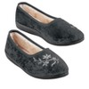 Collections Etc Fleece Lined Velvet Slippers - image 2 of 3