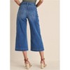 VENUS Womens Sophia Wide Leg Crop Jeans - 2 of 3
