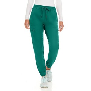 Medichic Women's Seven Pocket Cargo Scrub Pants Joggers with 4-Way Stretch - 1 of 4