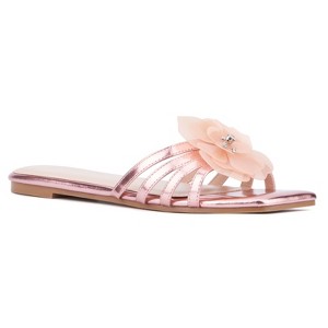 Fashion To Figure Women's Shayla Flat Sandal - Wide Width - 1 of 4