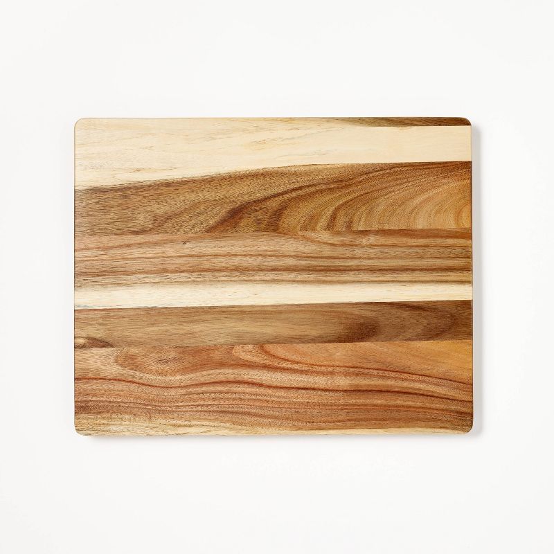 12&#34;x15&#34; Nonslip Acacia Wood Cutting Board Natural - Figmint&#8482;, 1 of 6