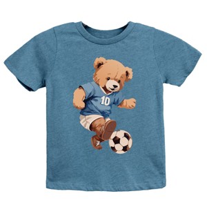 The Juniper Shop Watercolor Soccer Bear Youth Short Sleeve Tee - 1 of 4