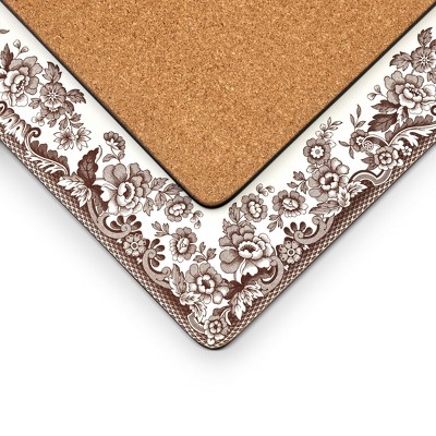 Woodland Wildlife Brown and White Hardboard Placemats Set of 4