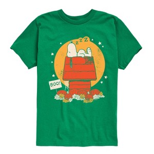 Boys' - Peanuts - Snoopy Halloween Dog House Short Sleeve Graphic T-Shirt - 1 of 4