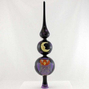 Laved Italian Ornaments 16.25 In Halloween Owl Moon Finial Halloween Tree Topper , Italian (PC) - 1 of 2