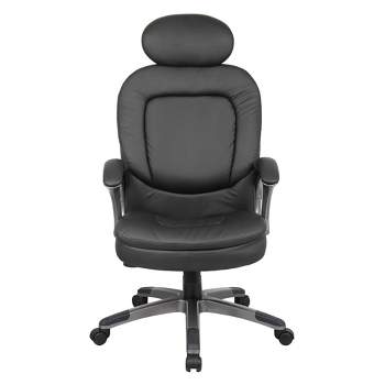 Executive Pillow Top Chair with Headrest Black - Boss Office Products