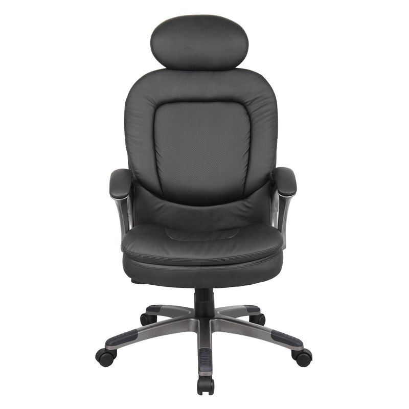 Executive Pillow Top Chair with Headrest Black - Boss Office Products, 1 of 9