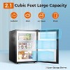 ZAFRO 2.1 Cu.ft Upright Freezer, Small Mini Freezer with Adjustable Thermostat,Removable Shelves, Reversible Single Door,Bedroom/Home/Dorms (Black) - 4 of 4