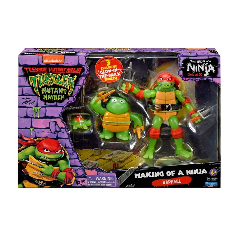 Teenage Mutant Ninja Turtles: Mutant Mayhem Making of a Ninja Raphael Action Figure Set - 3pk, 3 of 10