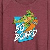 Women's - Teenage Mutant Ninja Turtles - So Board Lightweight French Terry Wide Neck Long Sleeve Shirt - 2 of 4