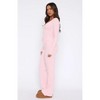 Mocamel Women's Autumn New suit Long-sleeved Buckle Solid Color Tight Top Plus Pants Two-piece Set - 2 of 4