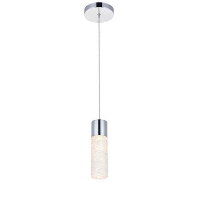 Chrome and Clear Glass LED Pendant Light