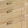 CAVINAS 51/59 Inch Rattan Dresser with 6 Drawers,Dressers & Chest of Drawers with Metal Handle for Bedroom,Hallway,Living Room - 4 of 4