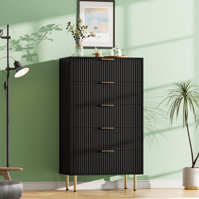 5 Drawer Dresser for Bedroom, Large Dresser Chest of Drawers, Tall Dresser Closet Organizer, Modern Chests of Drawers